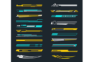 Sport decals. Racing car vinyl, an Illustration by winwin.art
