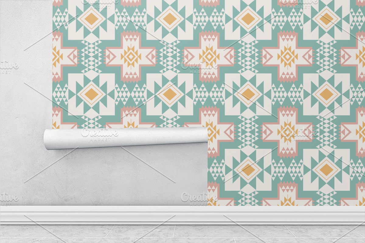 Pastel Southwestern Tribal Pattern, a Pattern Graphic by PPEthnicDecorPattern (Photo 7 of 10)