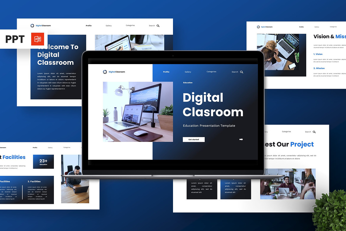 Digital Clasroom - Education PPT, a Presentation Template by Deepslide Studio (Photo 1 of 6)