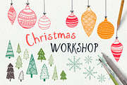 HandDrawn Christmas Workshop, a Decorative Illustration by Vitek Graphic (Thumbnail 1 of 4)