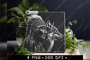 Native Indian Headdress Wolf Dog, a Background Graphic by LaseredNinja (Thumbnail 5 of 7)