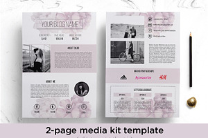 Floral media kit template