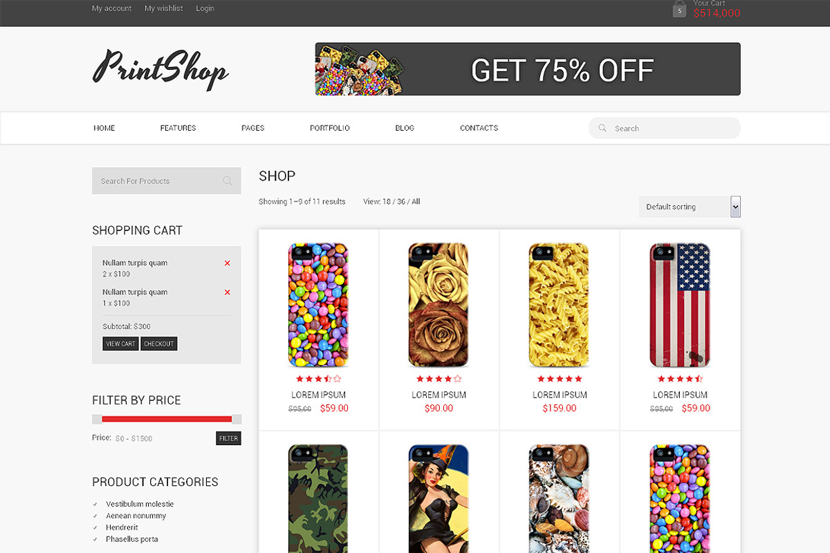 PrintShop Responsive Bootstrap Theme, a Bootstrap Template by IceTemplates (Photo 2 of 3)