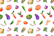 Gradient vegetables set + patterns, a Food Illustration by PaperTrident (Thumbnail 5 of 5)