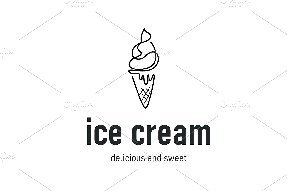 Sweet delicious ice cream logo, a Branding & Logo Template by Maylianaw28