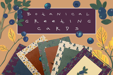 Botanical greeting cards