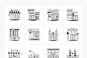 Flat Buildings Icons, a Duotone Icon by Prosymbols (Thumbnail 7 of 8)