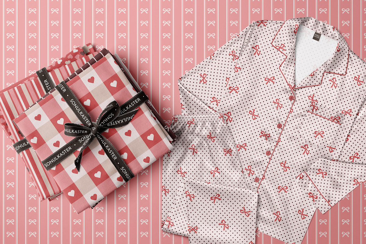VALENTINE SEAMLESS PATTERNS & HEARTS, a Pattern Graphic by Sonulkaster (Photo 6 of 9)