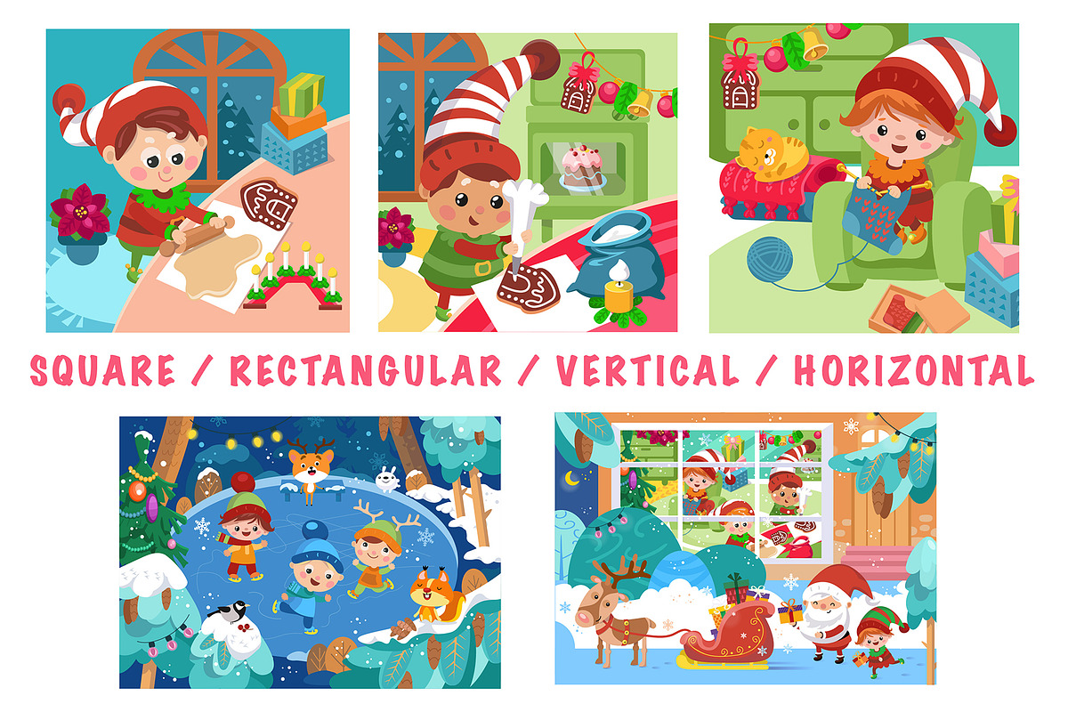 Merry Christmas Collection, an Animal Illustration by ArtyCats (Photo 7 of 9)