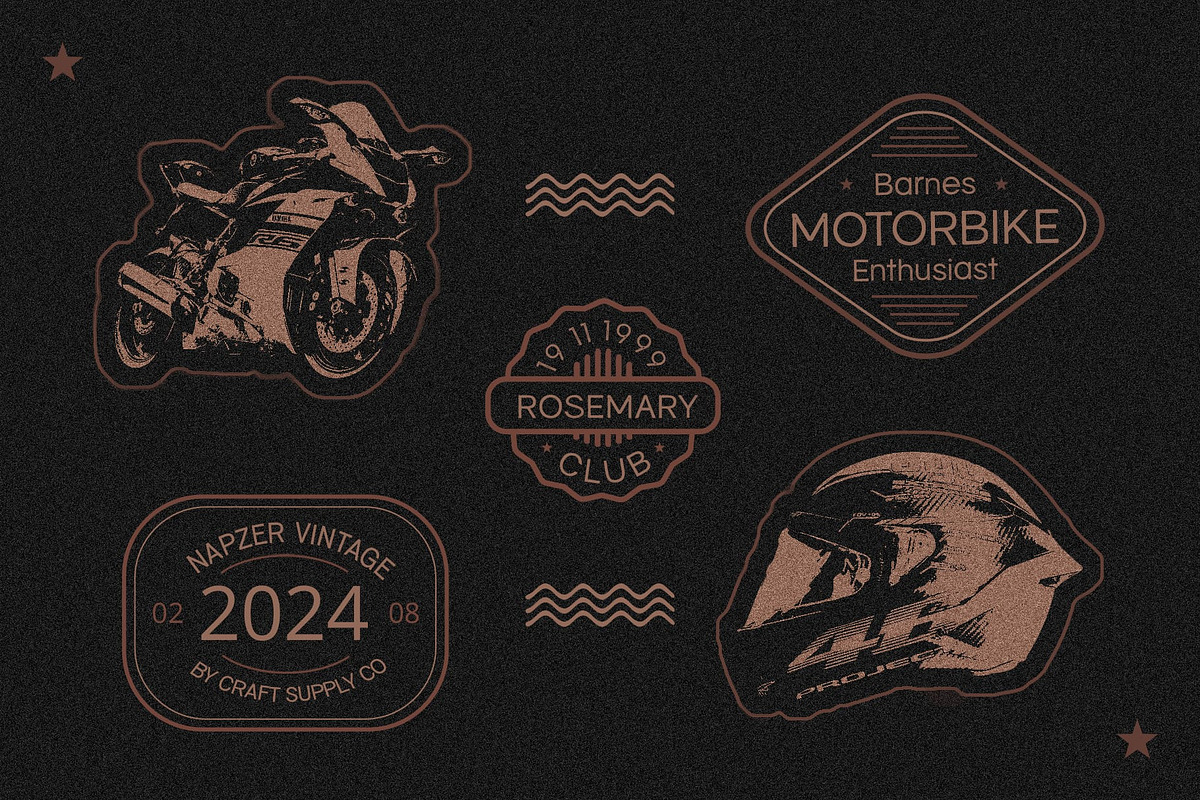 Napzer Vintage, a Sans Serif Font by Craft Supply Co. (Photo 5 of 8)