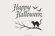 Happy Halloween Black Cat PNG, an Illustration by SharpMarketplace (Thumbnail 1 of 9)