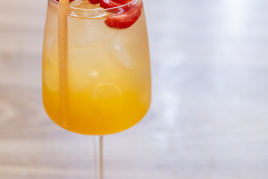 Fruit cocktail cold drink glass ice raspberry, a Food & Drink Photo by Photo Drive Studio