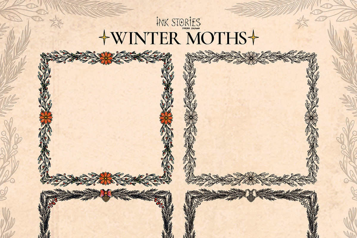 Winter Moths & Evergreen Botanicals, a Seasonal Illustration by Ink Stories (Photo 13 of 15)