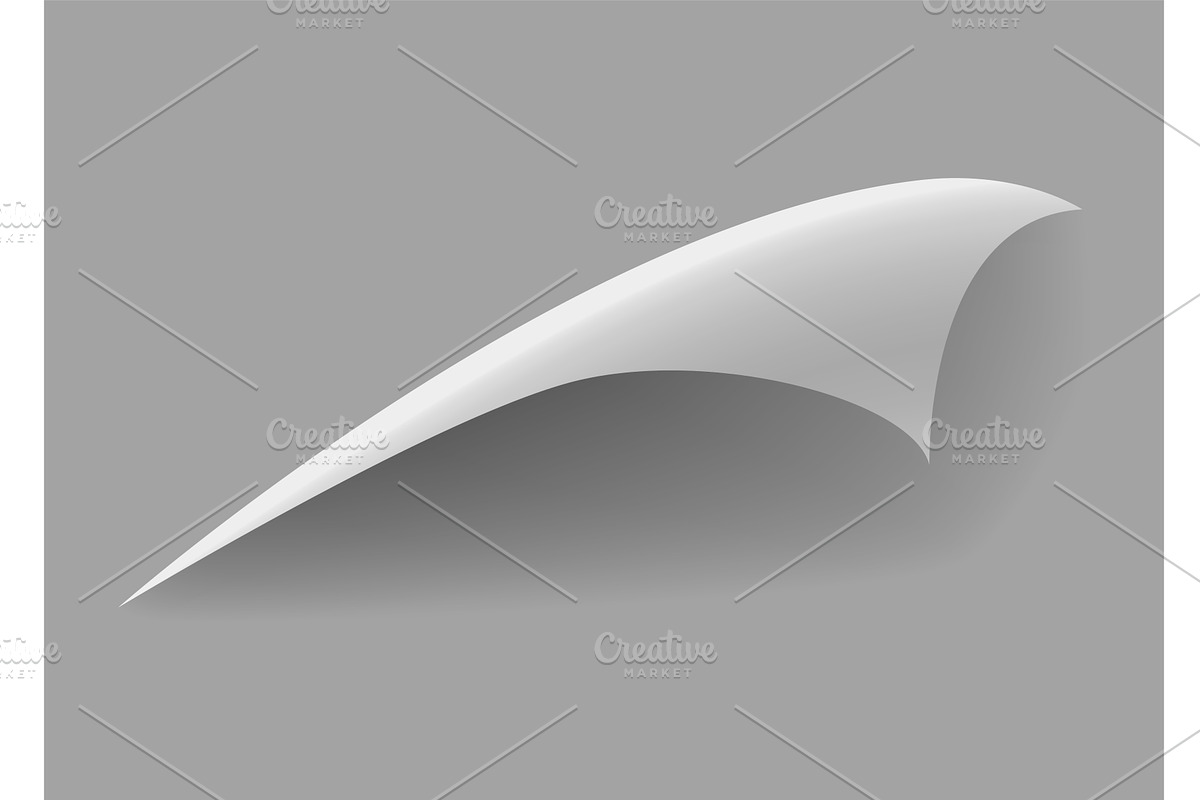 Curled paper corner. Curve, an Object Illustration by Things for designers