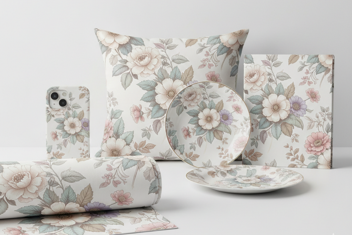 7– Seamless Vintage Floral Patterns., a Pattern Graphic by Print Haven (Photo 2 of 8)