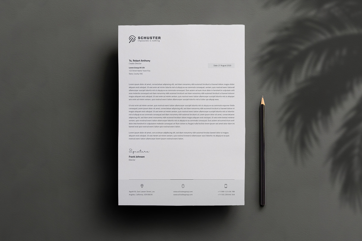 Letterhead Word Template, a Stationery Template by TelaTemplates (Photo 6 of 6)