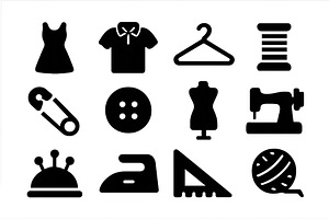 Collection of sewing and clothing, an Object Illustration by ZinetroN