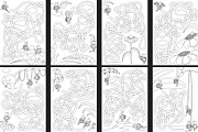 Set 126 - 8 Ladybug mazes, an Illustration by Little Bird (Thumbnail 3 of 4)