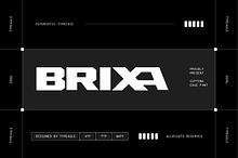 Brixa - Futuristic Display Font