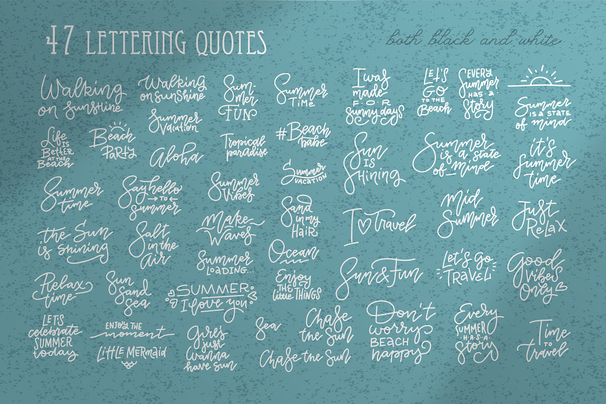Summer Handdraw LineArt & Lettering, a Food Illustration by Lana Sham (Photo 6 of 11)