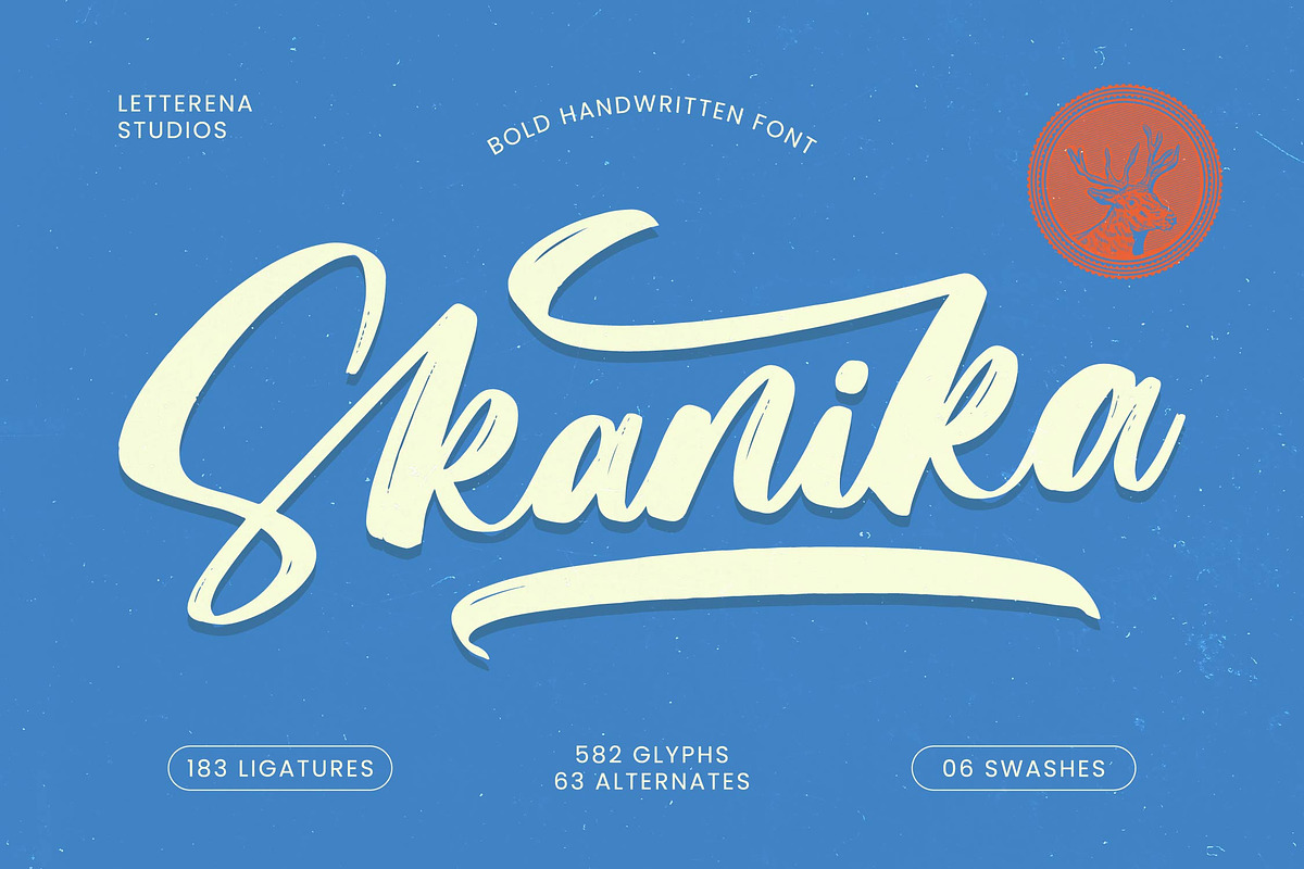 Skanika Bold Handwritten Font, a Script Font by Letterena Studios Script (Photo 1 of 20)