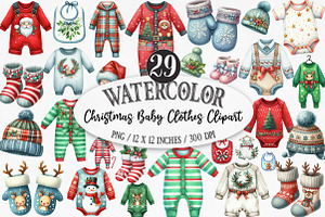Christmas Baby Clothes Nursery PNG, an Illustration by Designking