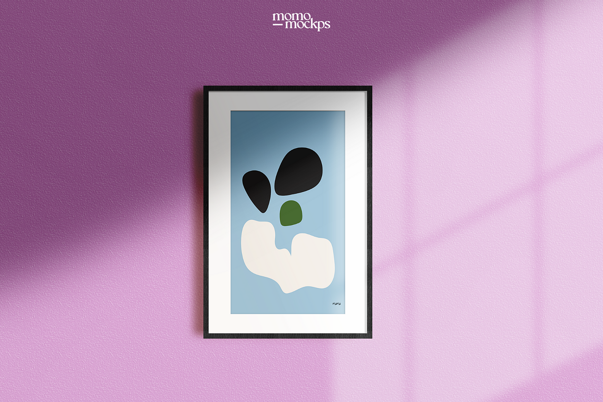 2:3 Ratio Black Wood Frame Mockup, a Household Mockup by momomockps (Photo 7 of 14)