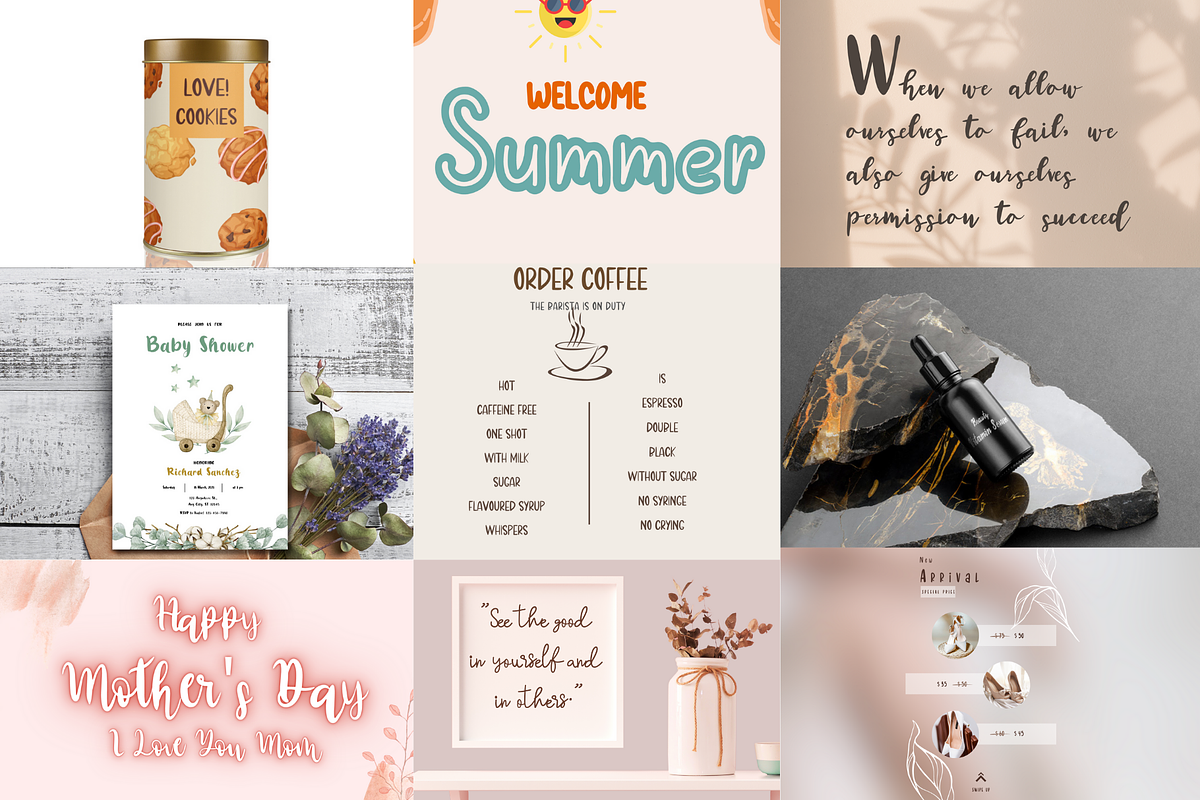 Hanwriting Bundle fonts, a Handwritten Font by nongnuchpolyiam1 (Photo 4 of 5)