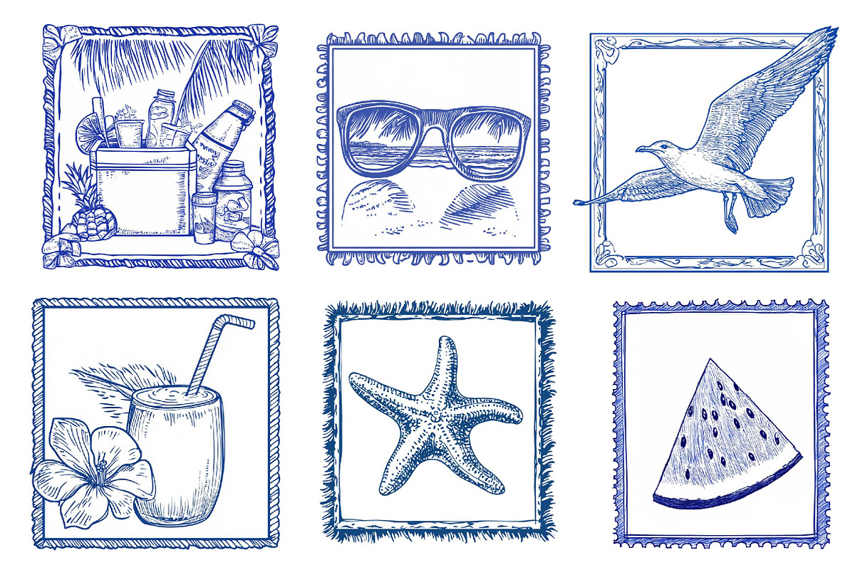 Summer Coastal Sublimation Clipart, an Illustration by Dream Creation (Photo 2 of 7)