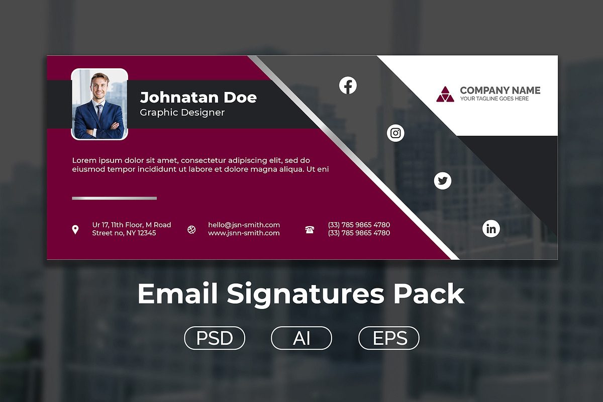 Email Signature Pack, a Templates & Theme by Curve Design