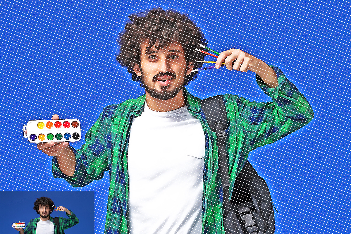 Smooth Halftone Effect Ps Action, a Brushes & More by Studio Retouch (Photo 5 of 14)