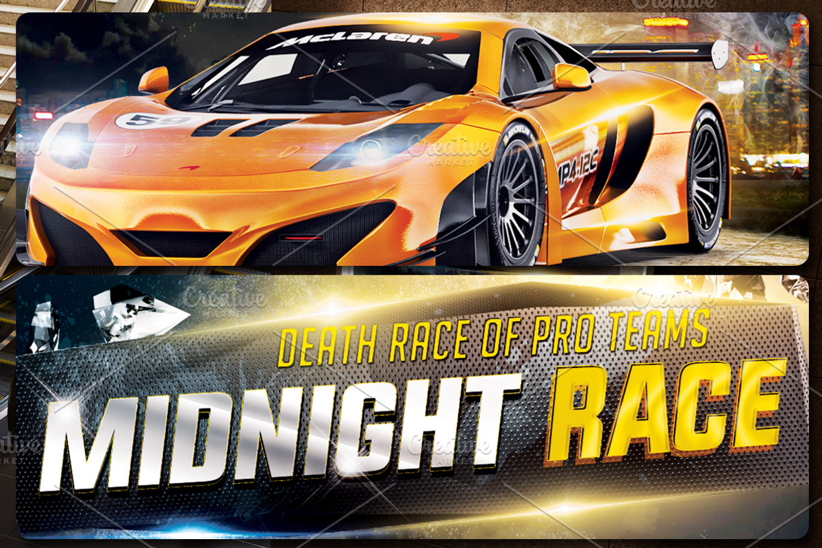 Midnight Race, a Flyer Template by Basez Flyers