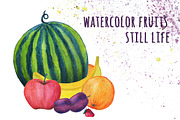 Watercolor fruits set, a Pattern Graphic by Marina Zabrodina (Thumbnail 3 of 5)