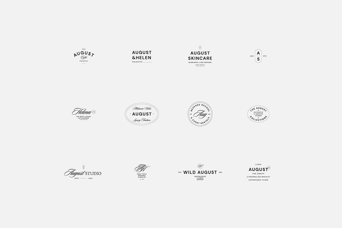 August Logo Kit - Ps Ai Id Eps Canva, a Branding & Logo Template by Aprilea (Photo 4 of 11)
