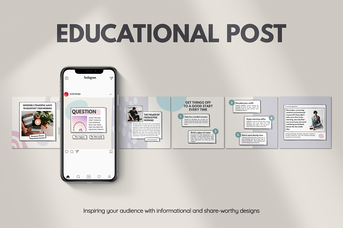 Instagram Carousel Growth Hacks, a Social Media Template by Analogi Studio (Photo 6 of 23)