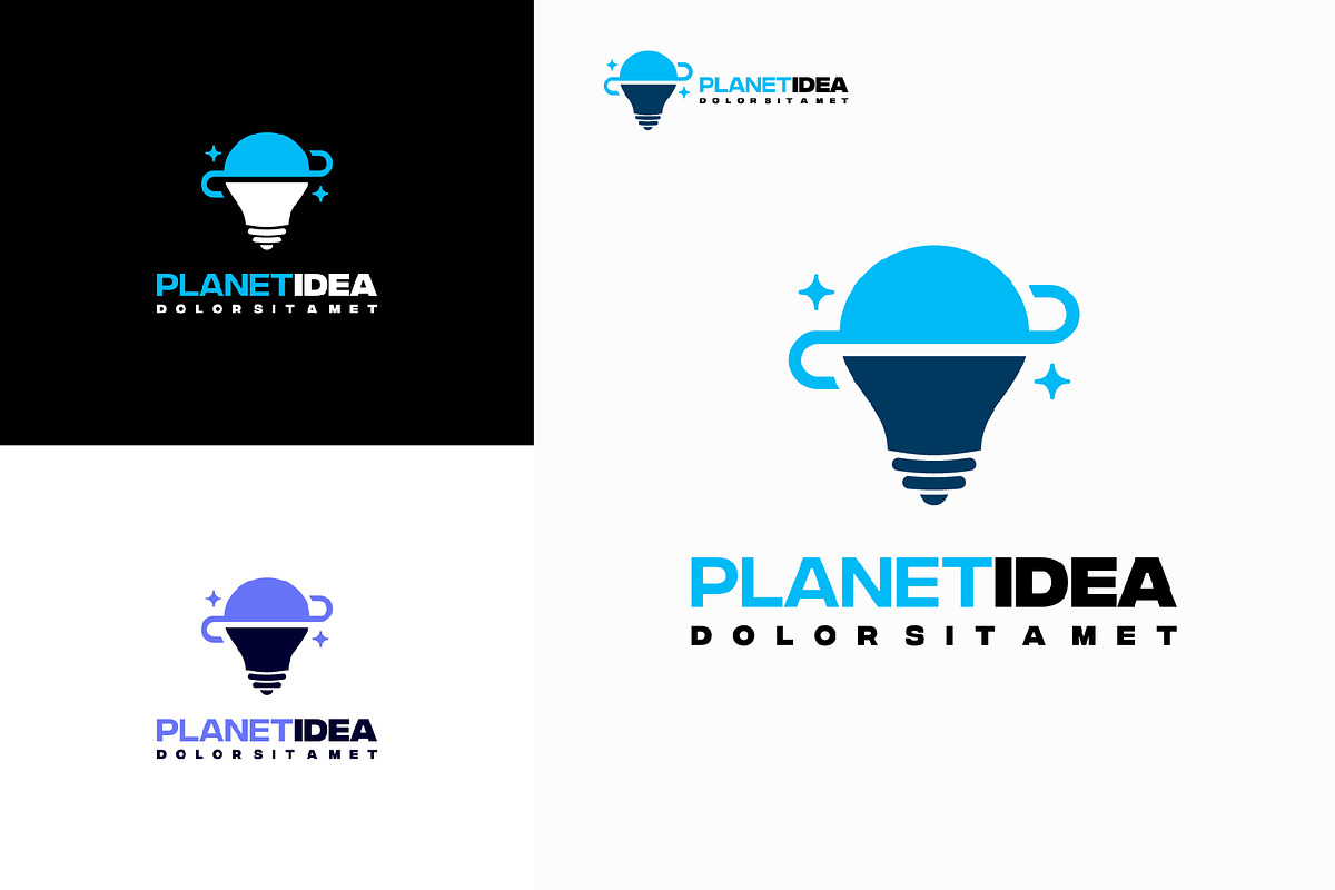 Set of Planet Idea logo designs, a Branding & Logo Template by Lucky Creative (Photo 2 of 5)