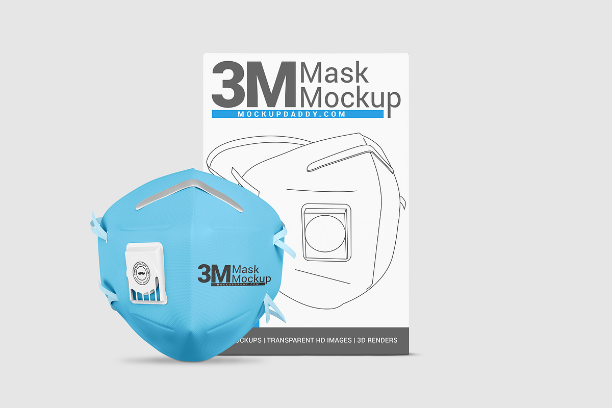 Medical Face Mask Mockup, a Mask Mockup by Mockupdaddy (Photo 2 of 9)