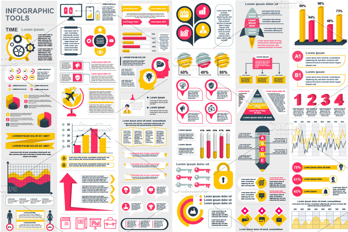 Infographic Elements Mega Bundle, a Presentation Template by alexdndz