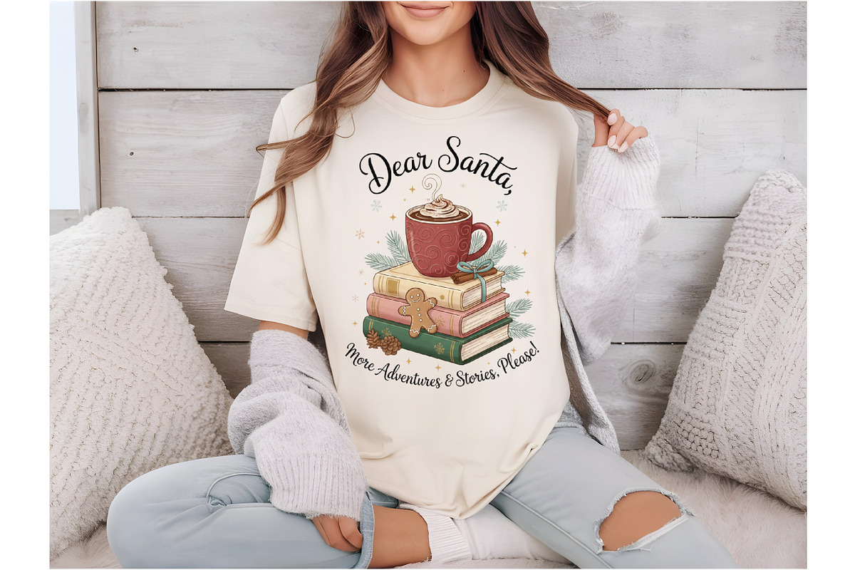 Dear Santa More Books Png, Christmas, an Illustration by Designking (Photo 5 of 5)