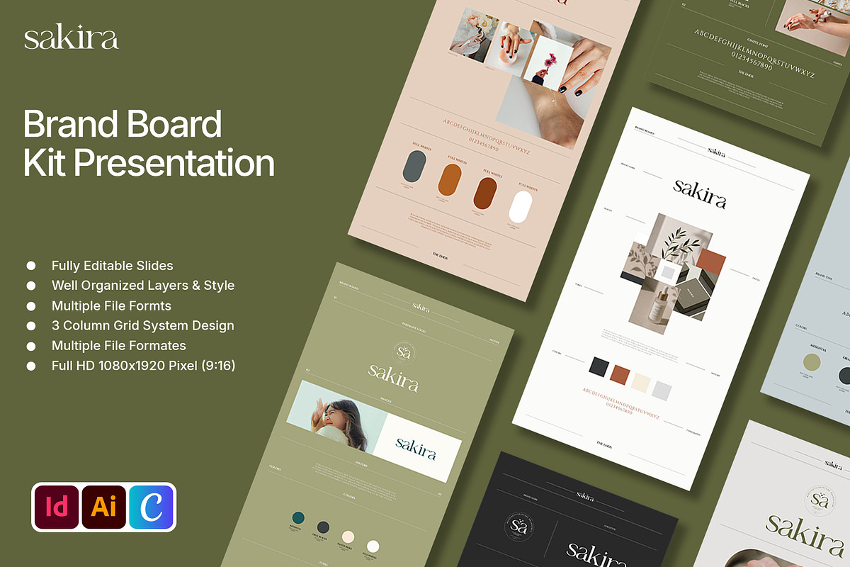 Sakira | Brand Mood Board Kit, a Branding & Logo Template by Templeste (Photo 2 of 5)