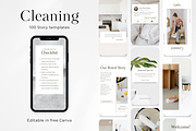 100 Cleaning Business Story Template, a Social Media Template by PatternLab. (Thumbnail 1 of 9)
