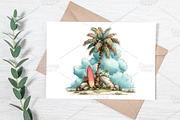 Whimsical Summer Beach Palm Tree PNG, an Illustration by Canvas Craft (Thumbnail 7 of 7)