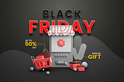 Black Friday - Shop 3D Decorative, a Decorative Illustration by Artlogs x Modaldesain (Thumbnail 1 of 3)