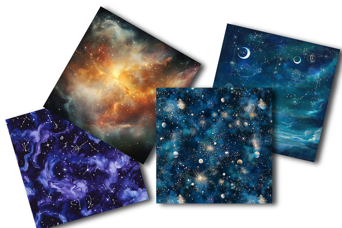 Magical Celestial Backgrounds, an Illustration by OK Design (Photo 2 of 3)