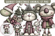 Quirky Christmas Animal Clipart Bund, an Illustration by Libby Wishes (Thumbnail 1 of 7)