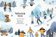 Watercolor winter wonderland bundle!, a Person Illustration by LyubovZaytseva (Thumbnail 17 of 26)
