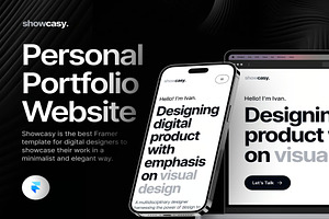 Showcasy - Portfolio Framer Template, an UI Kit Template by Creative Perspective