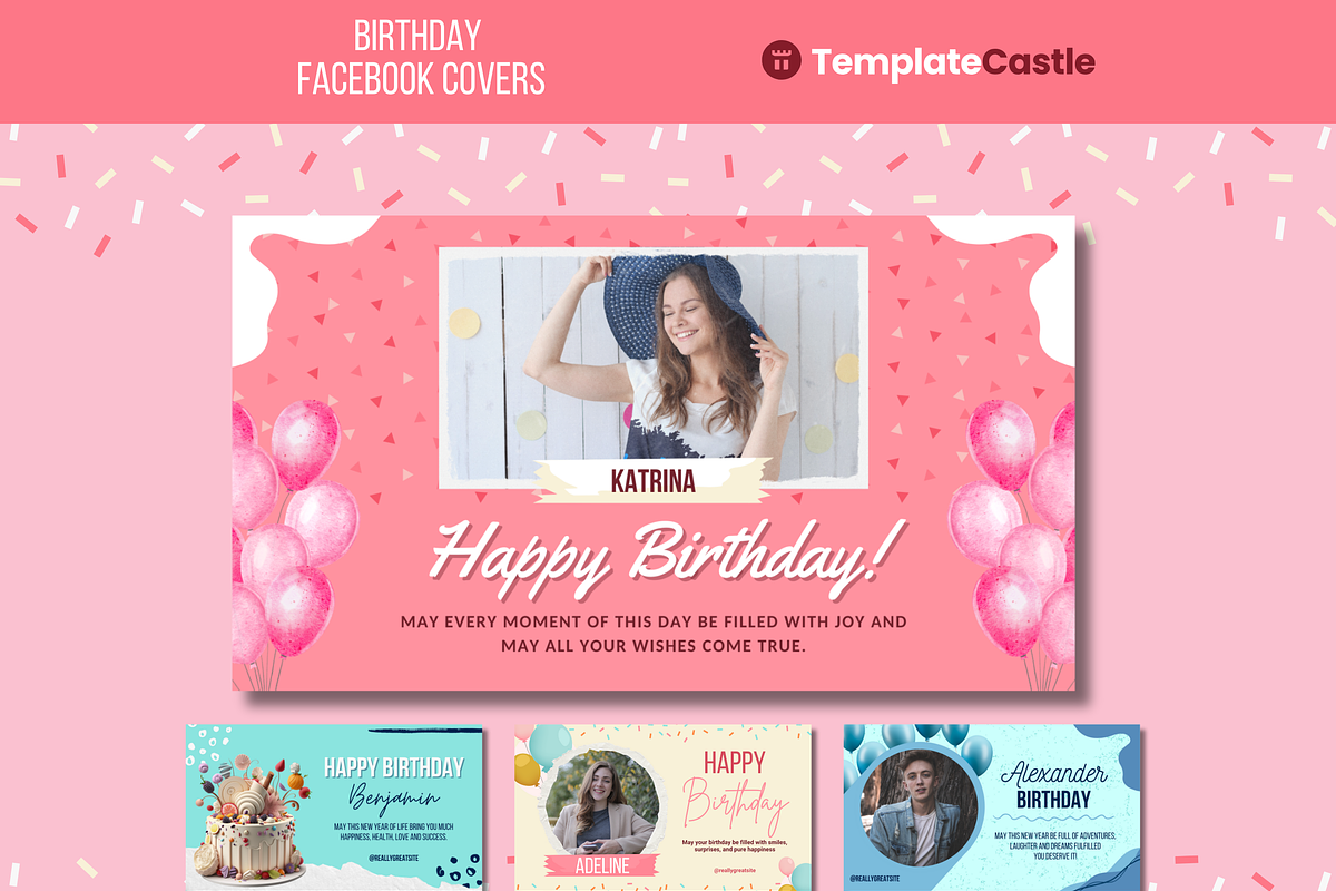 Happy Birthday Facebook Covers, a Templates & Theme by TemplateCastleStore (Photo 2 of 9)
