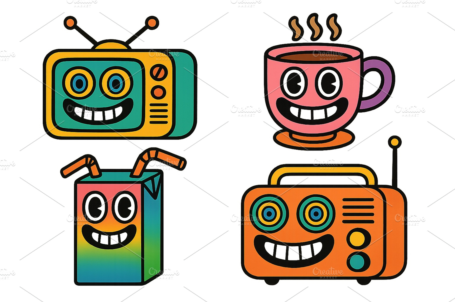 Colorful characters of a cheerful, an Arts & Entertainment Photo by ZinetroN