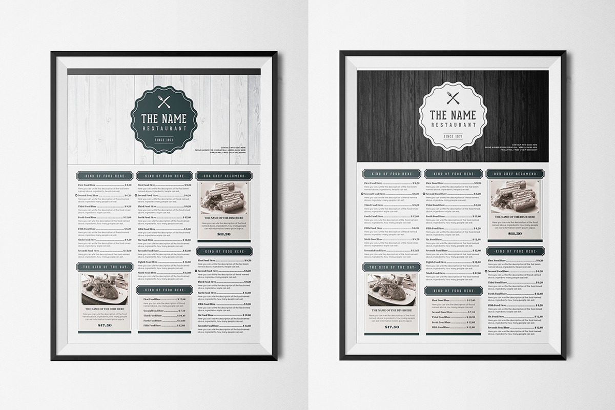Elegant Food Menu 7, a Brochure Template by Luuqas Design (Photo 4 of 6)